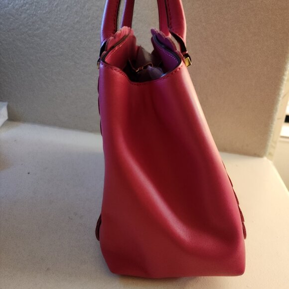 Nwot Kate Spade NY Linzi Pink Leather Scalloped Satchel Tote Purse - Picture 6 of 14